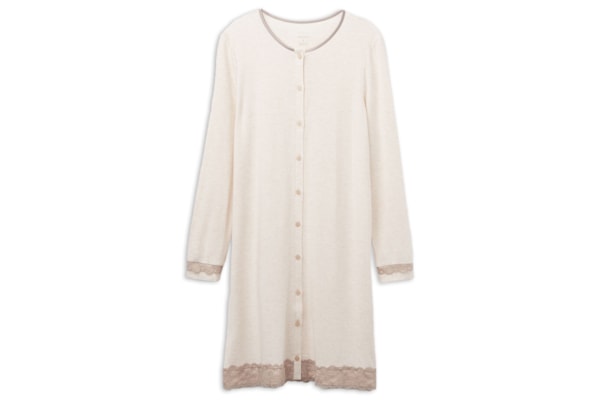 Camisola Aberta Com Detalhes Em Renda - Off-White