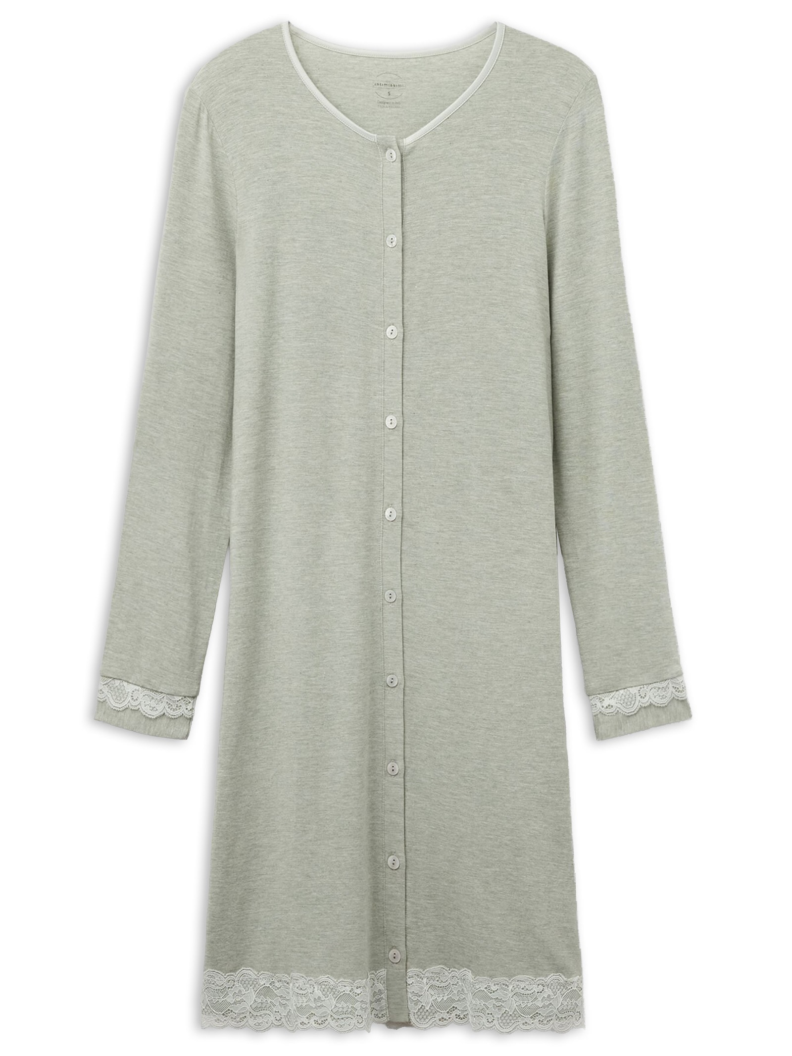 Camisola Aberta Com Detalhes Em Renda Verde Intimissimi