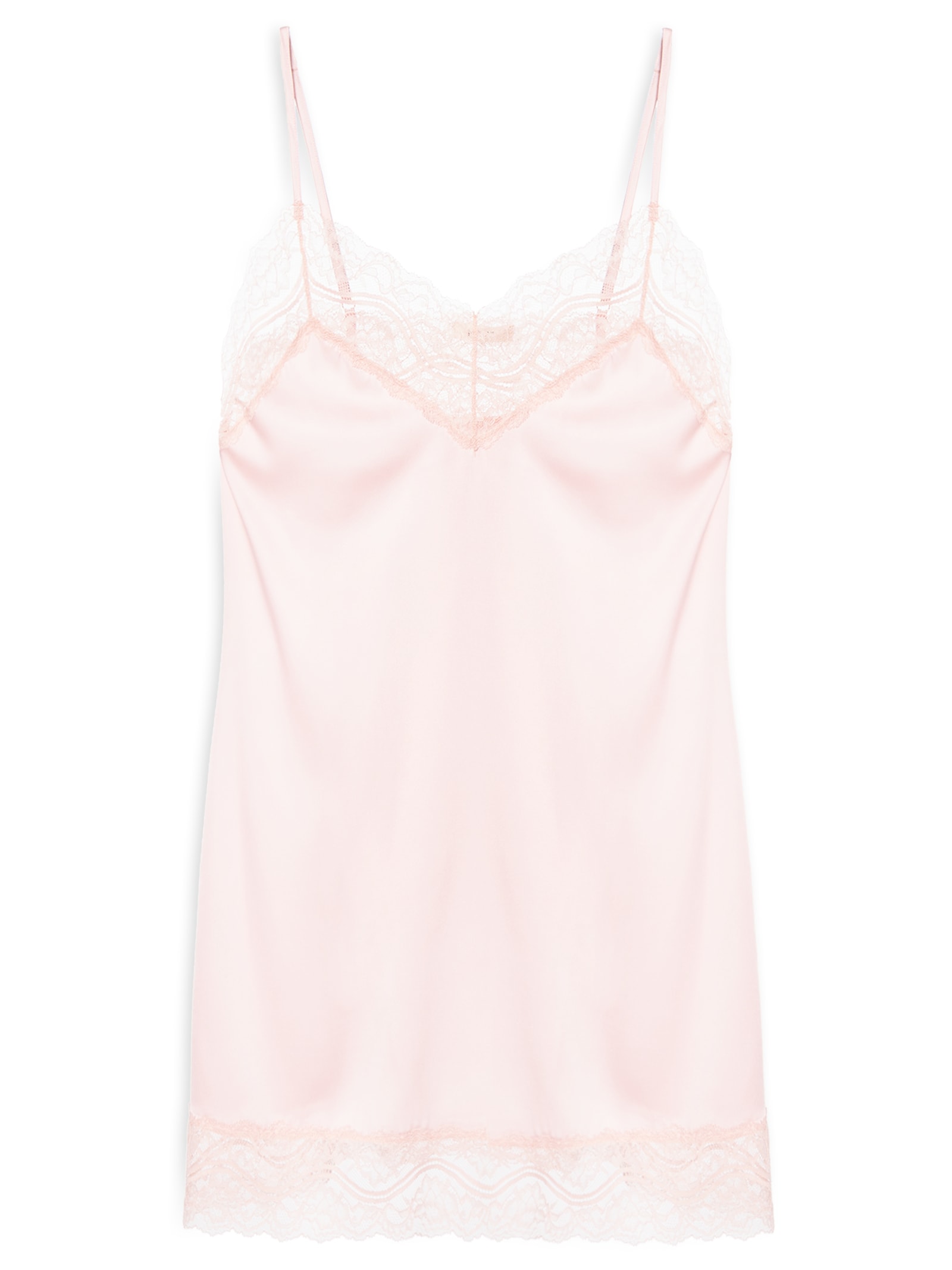 Camisola Alças Finas Em Cetim E Renda Love Stories Glow Rosa Hope