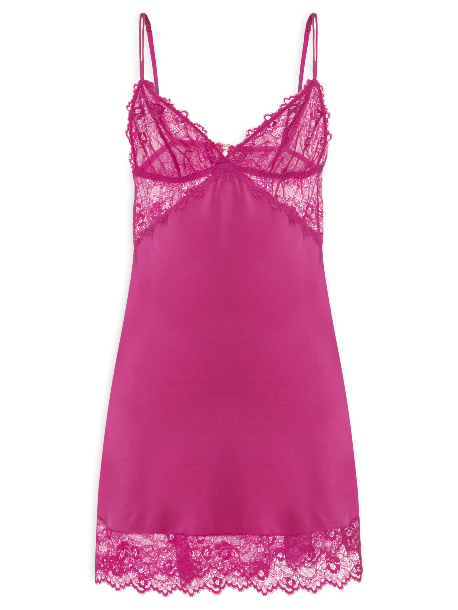 Camisola Alças Finas Em Microfibra E Renda Carmen - Rosa - Hope
