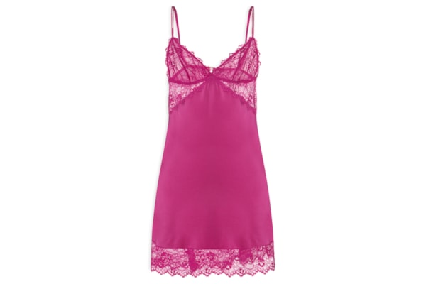 Camisola Alças Finas Em Microfibra E Renda Carmen - Rosa