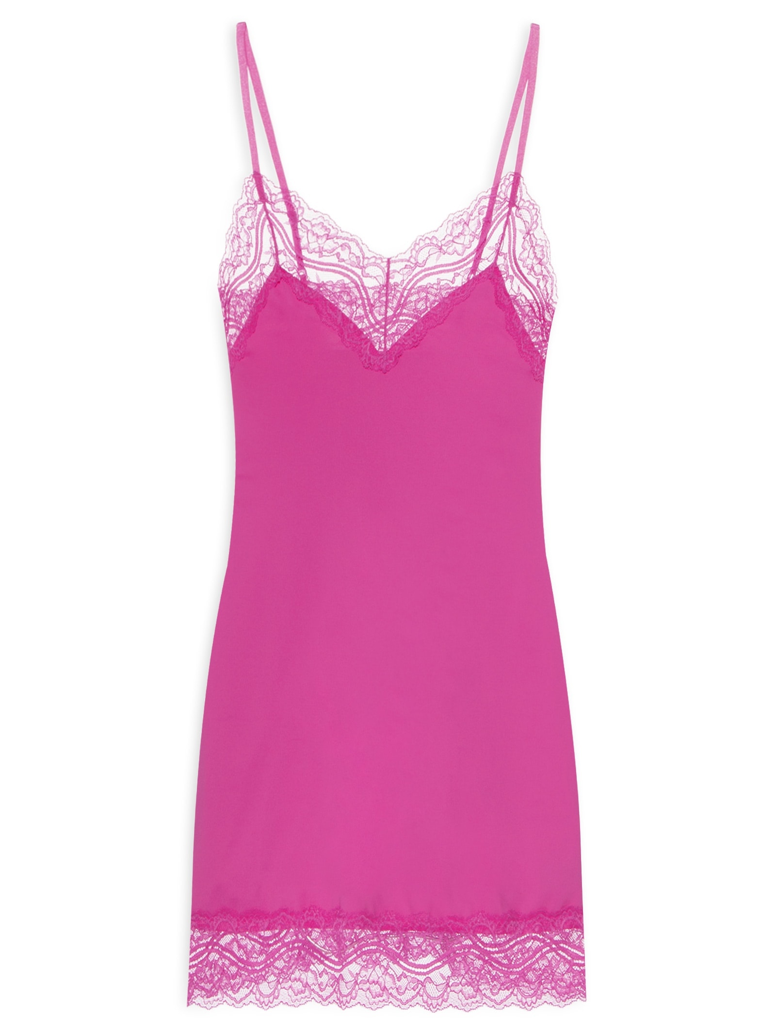 Camisola Alças Finas Em Renda E Microfibra Love Stories Rosa Hope