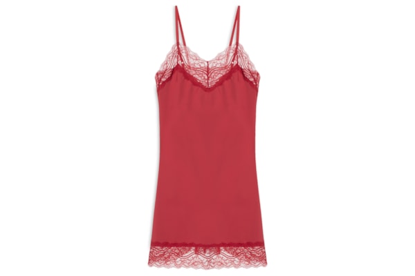 Camisola Alças Finas Em Renda E Microfibra Love Stories - Vermelho