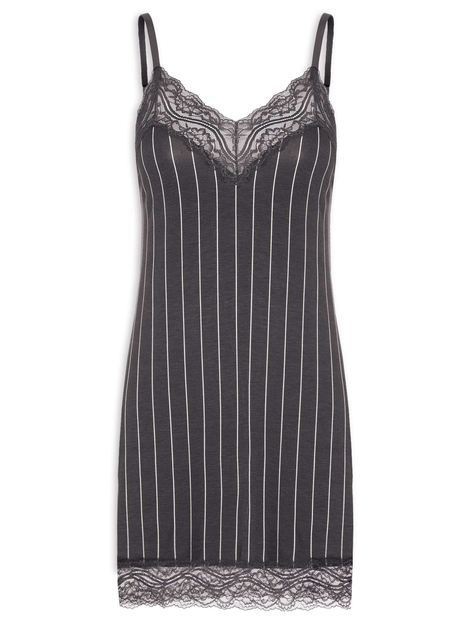 Camisola Alças Finas Viscose Estampada E Renda Loves Azul Hope