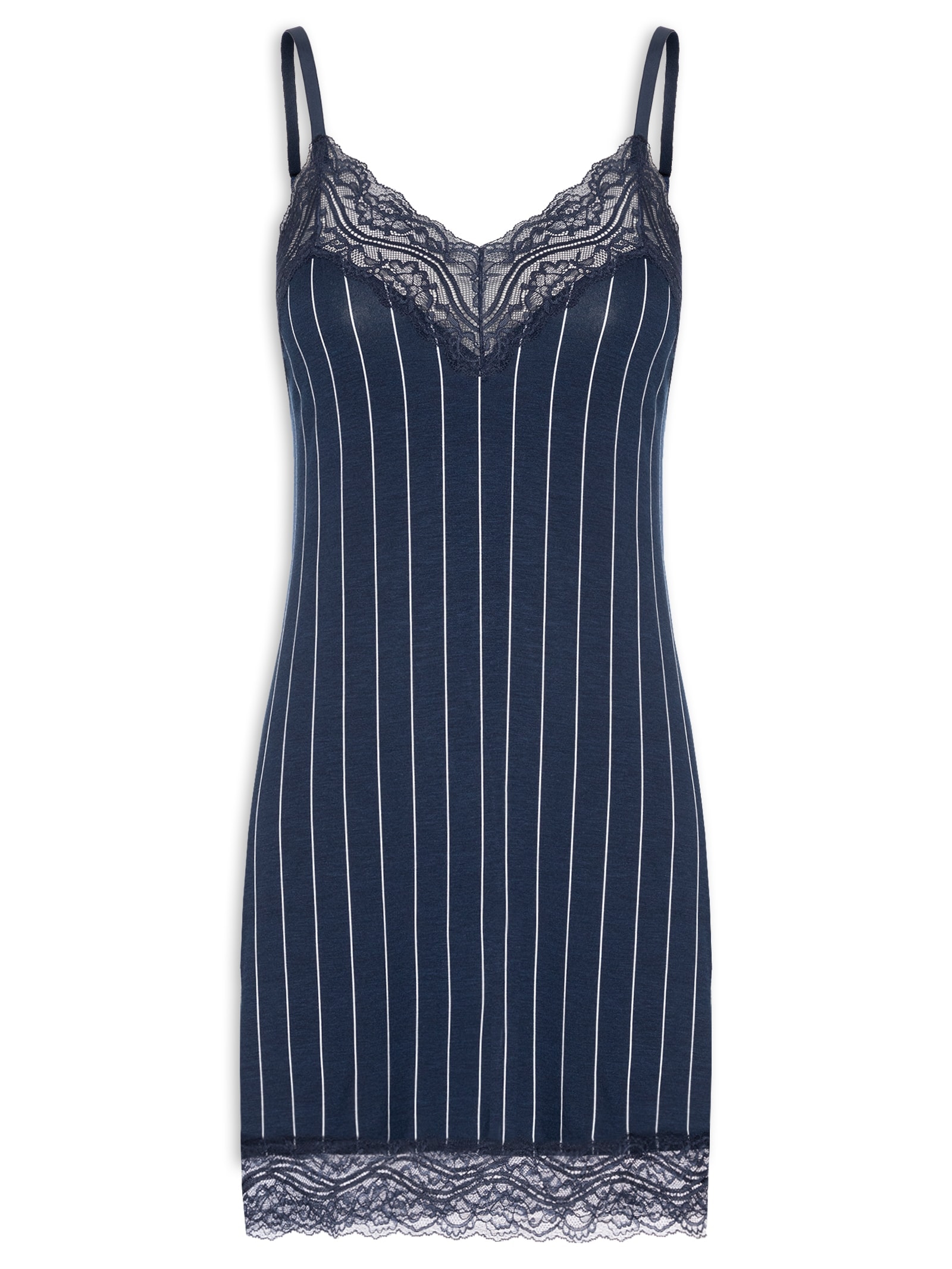 Camisola Alças Finas Viscose Estampada E Renda Loves Azul Hope