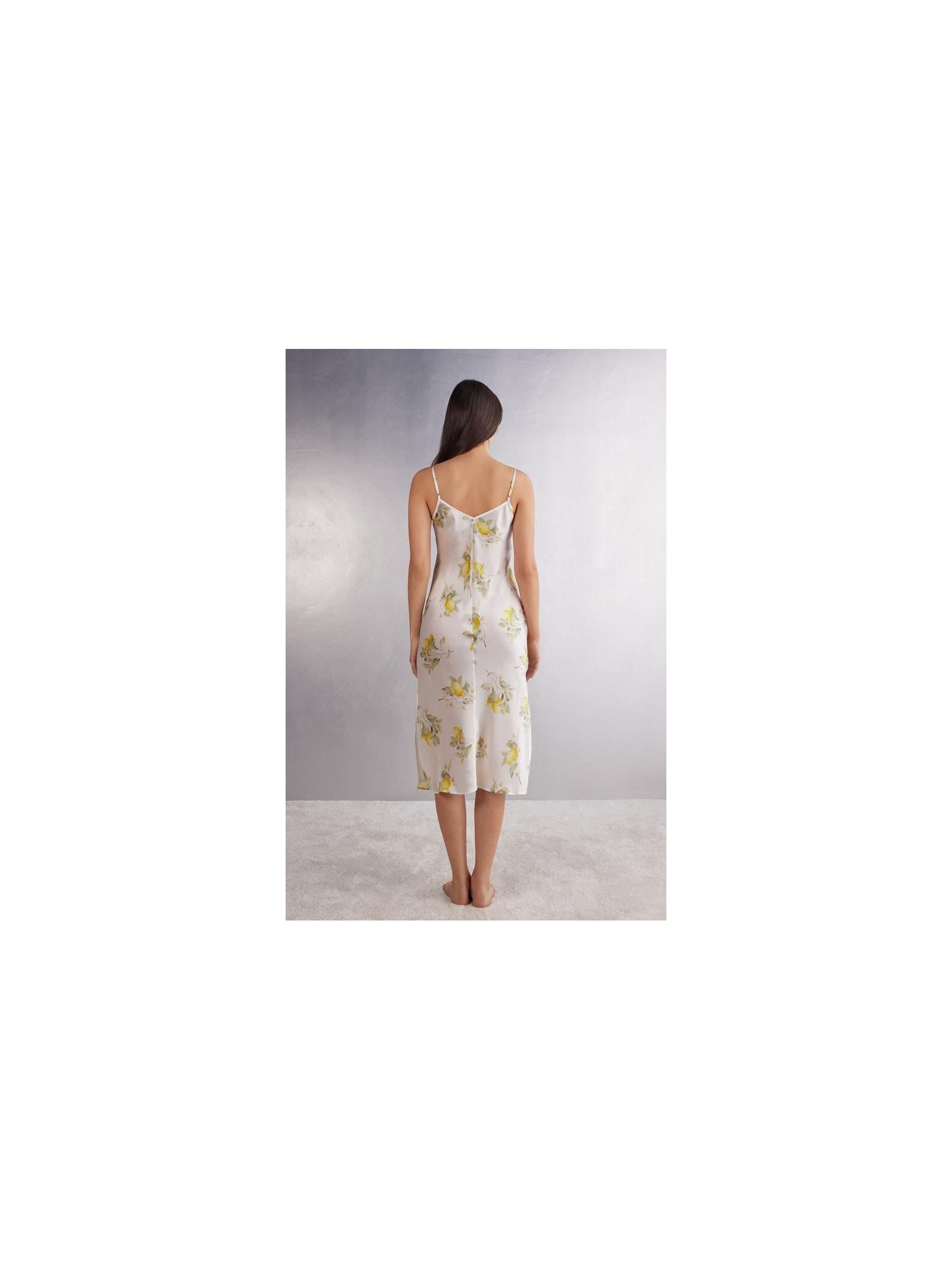 Camisola Comprida Em Seda Vacanze Italiane Amarelo Intimissimi