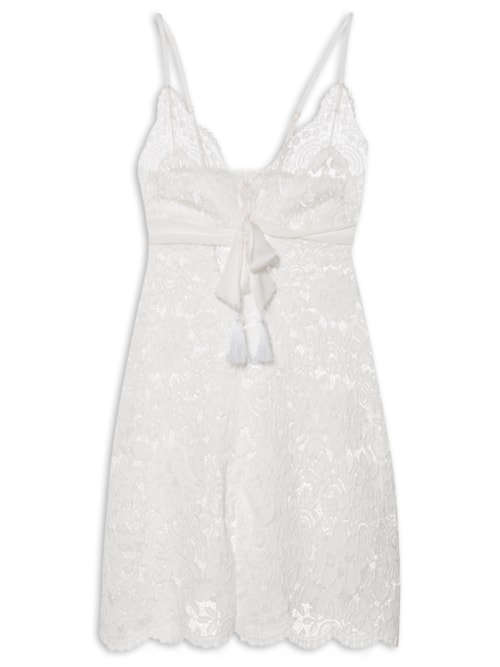 Camisola Curta Alça Renda Marriage – Branco