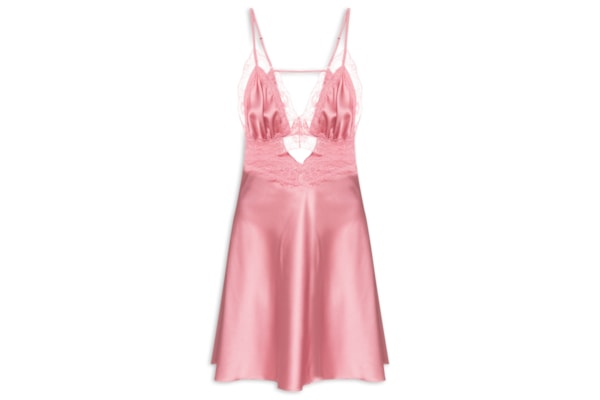 Camisola Curta Cetim Gabriela - Rosa