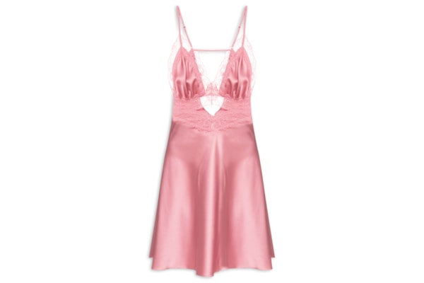 Camisola Curta Cetim Gabriela - Rosa