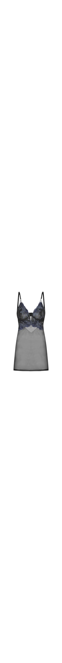 Camisola Curta Renda Maja - Preto