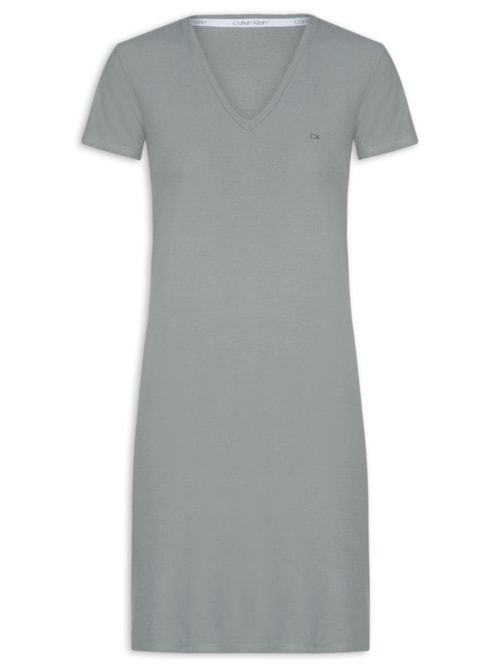 Camisola Curta Visco Canelado – Cinza