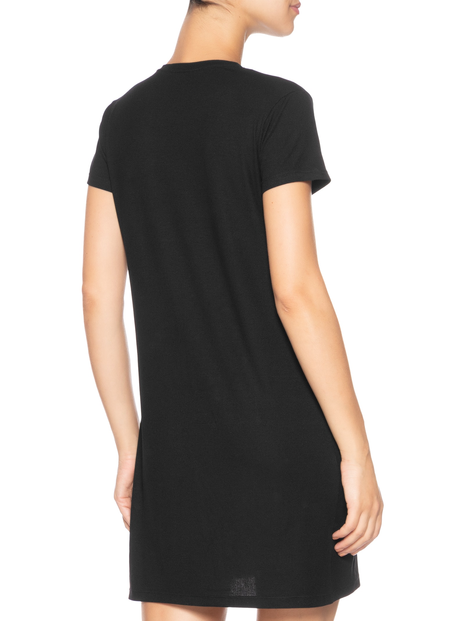 Camisola Curta Viscose Canelada Preto Calvin Klein Underwear