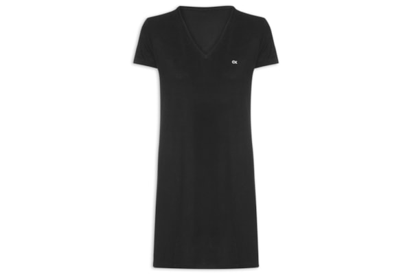 Camisola Curta Viscose Canelada - Preto