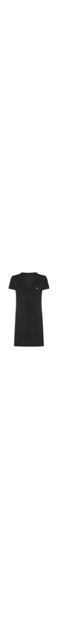 Camisola Curta Viscose Canelada - Preto