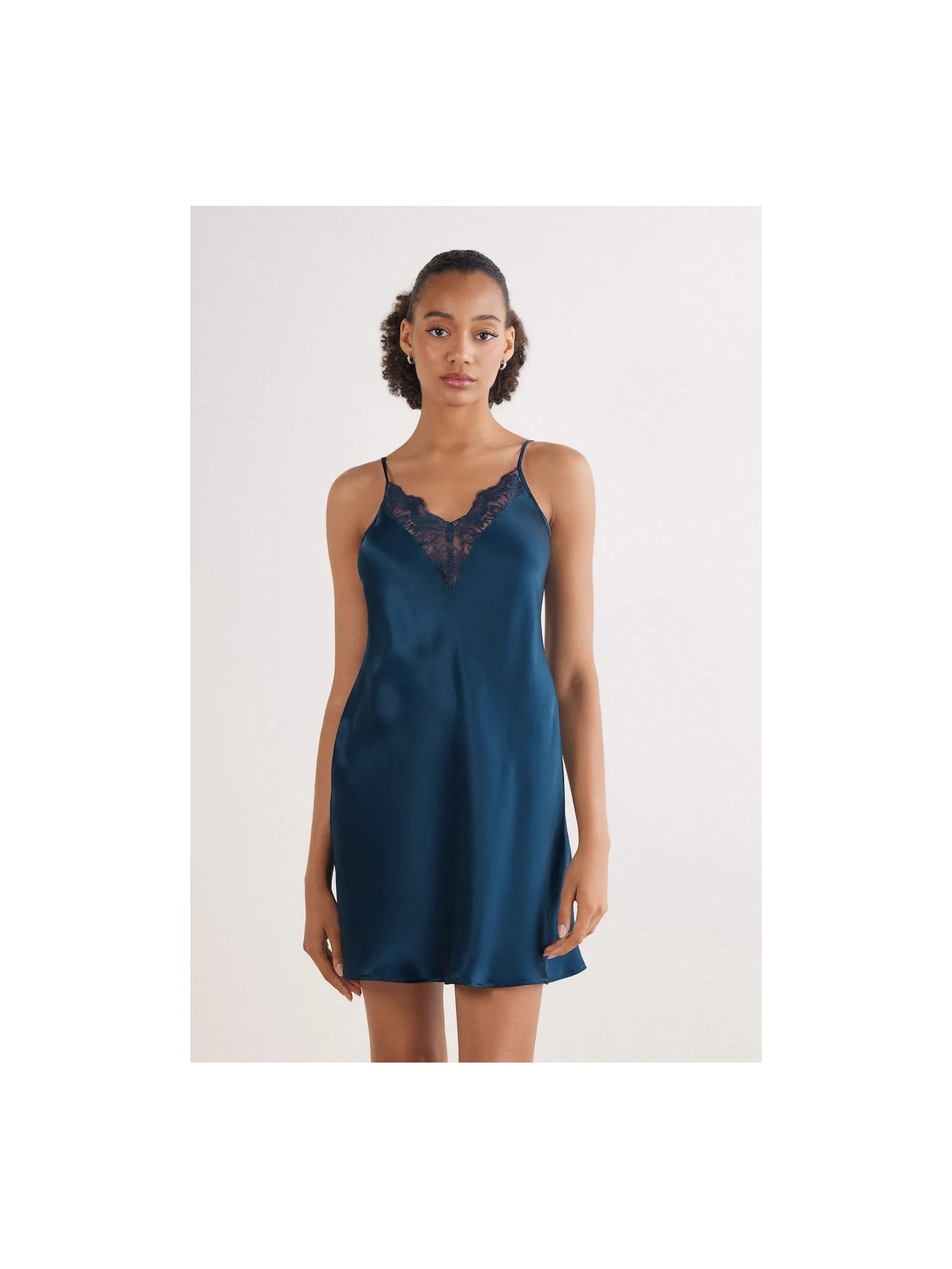 Camisola Em Seda Luxury Dreams Azul Intimissimi