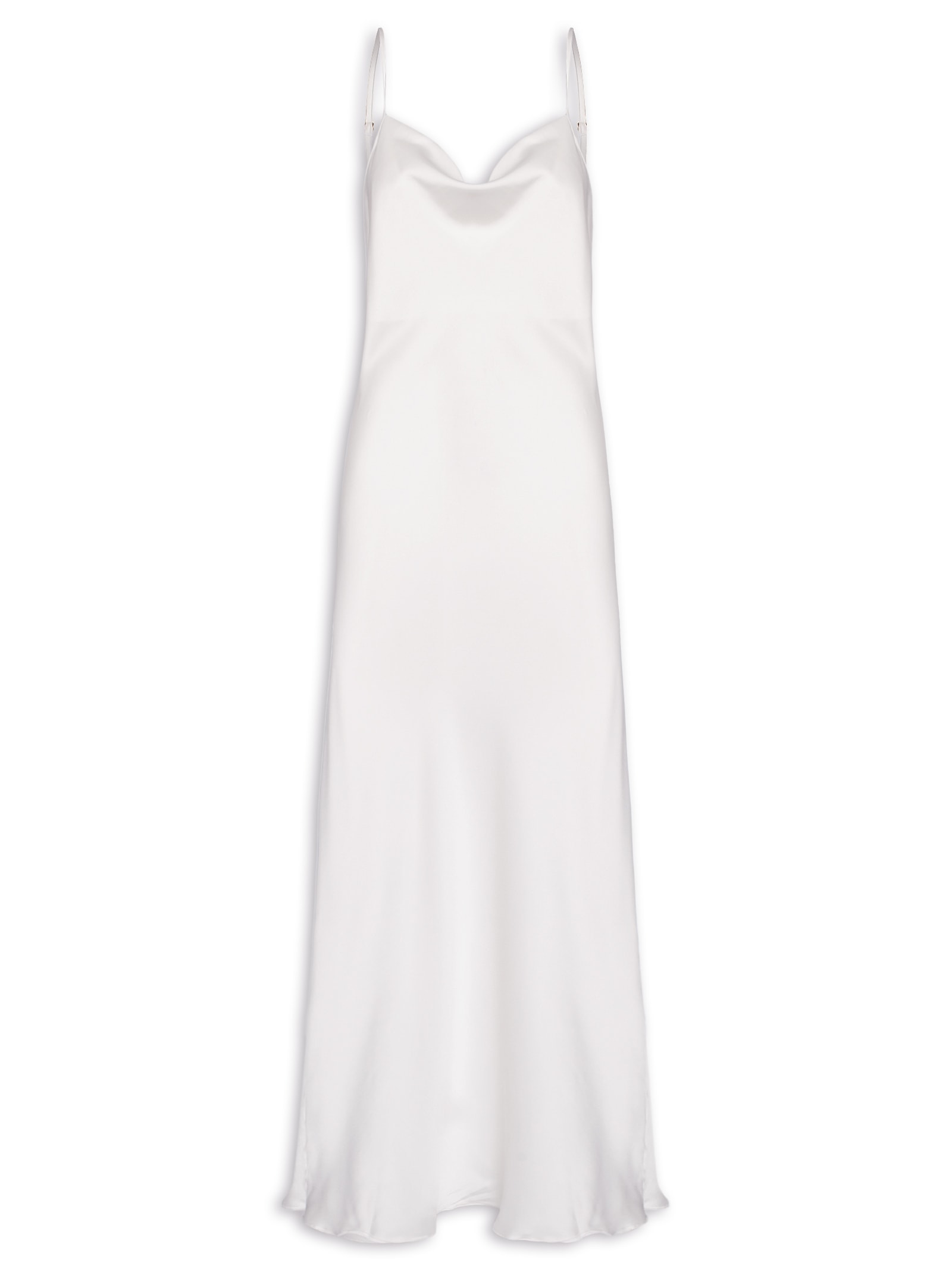Camisola Longa Alças Finas E Cetim Vanity Branco Hope