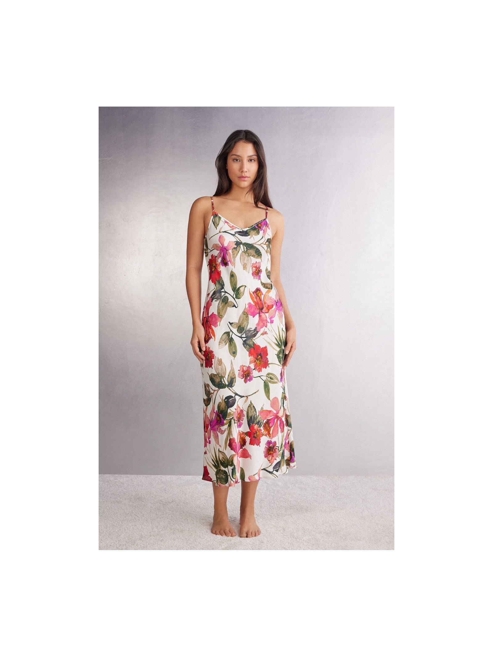 Camisola Longa Em Viscose Imaginary Journey Branco Intimissimi