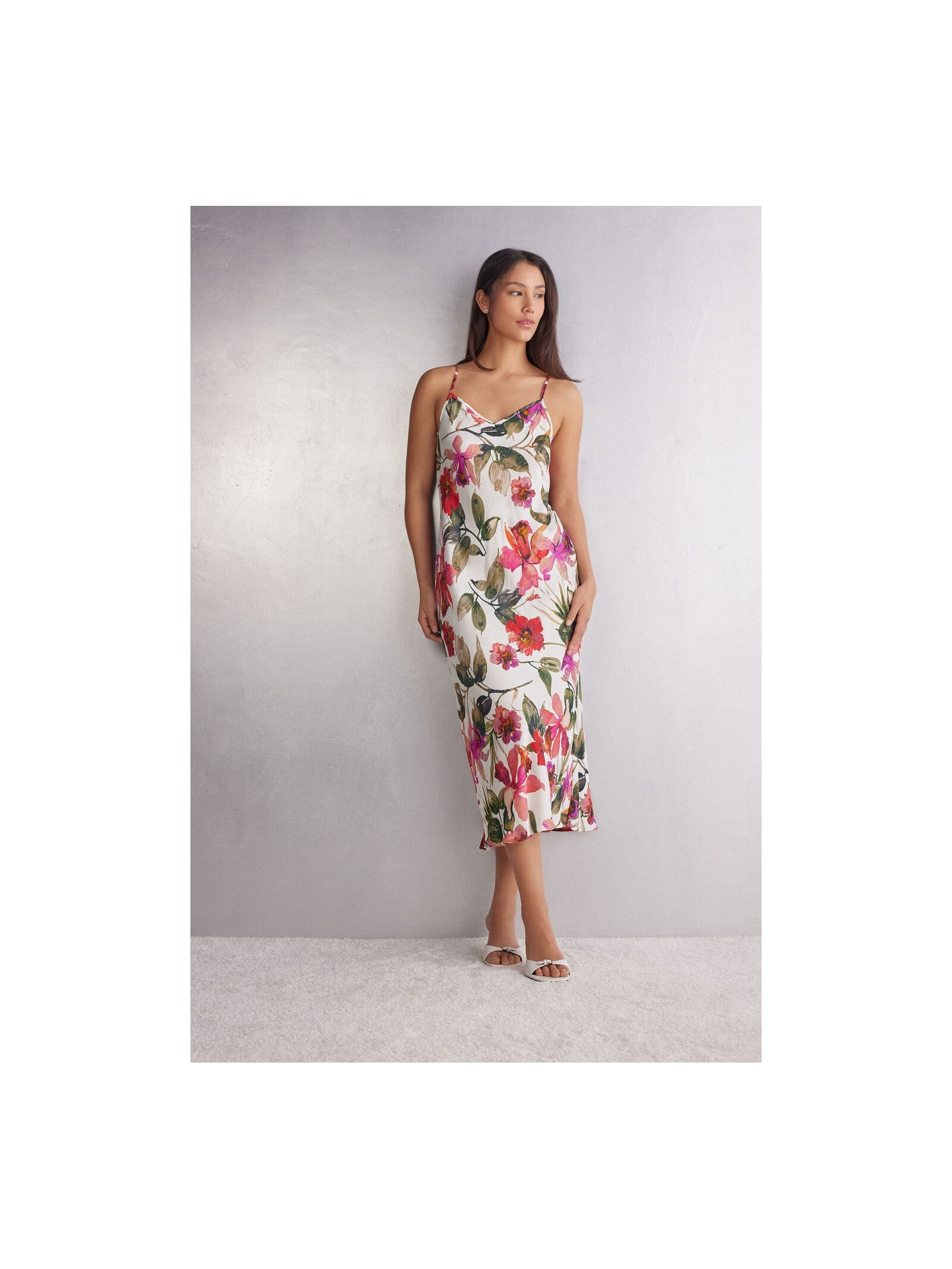 Camisola Longa Em Viscose Imaginary Journey Branco Intimissimi