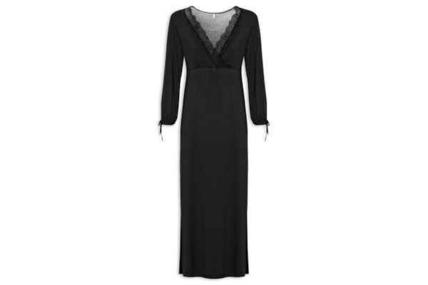 Camisola Longa Modal Auraloom - Preto