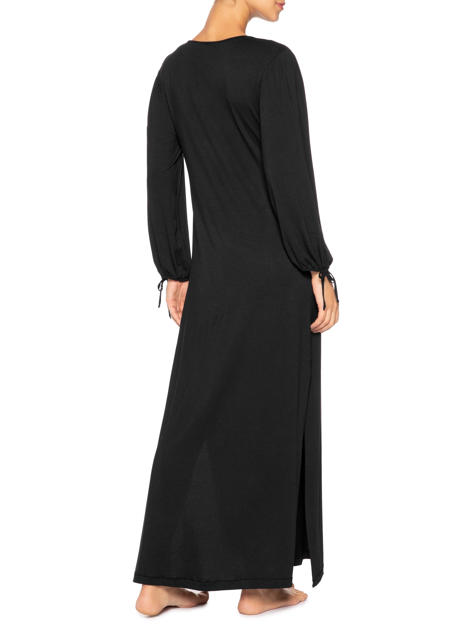 Camisola Longa Modal Auraloom Preto Jogê