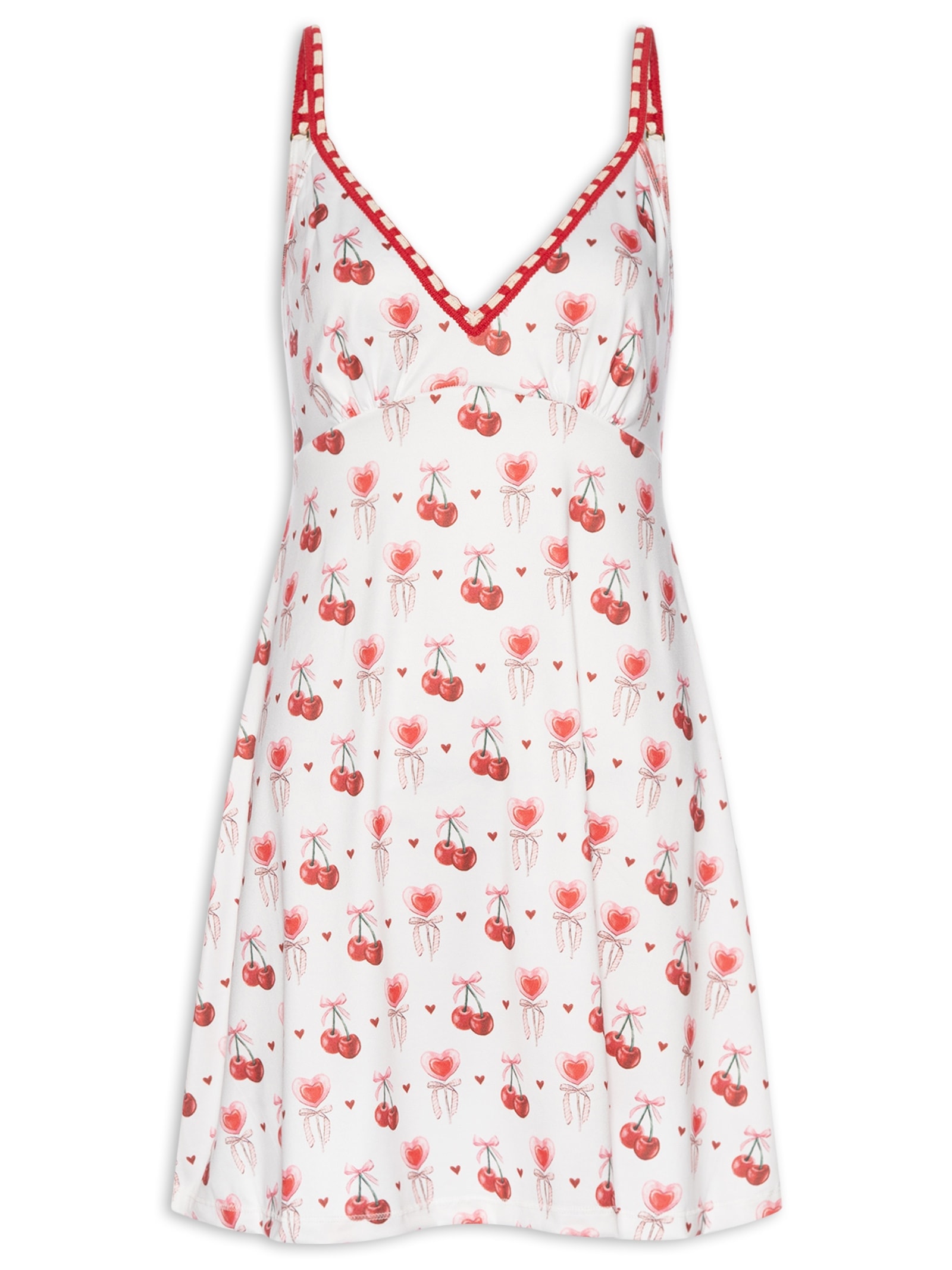 Camisola Malha Love Cherry Branco Jogê