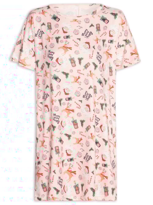 Camisola Manga Curta Malha Hohoho – Rosa