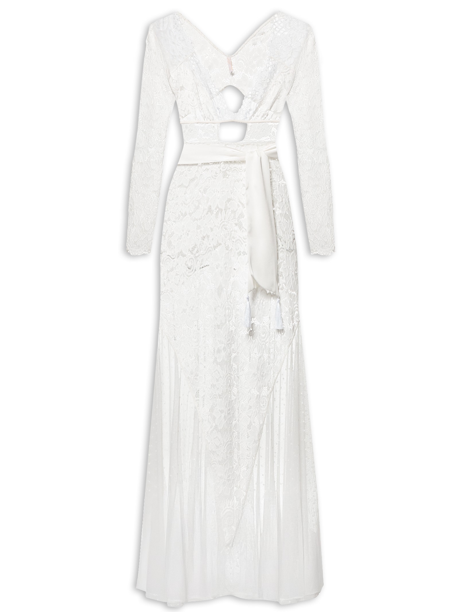 Camisola Manga Longa Renda Marriage Branco Jogê