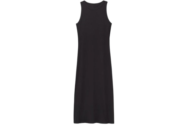 Camisola Midi Em Viscose Canelada Your Everyday Wear - Preto