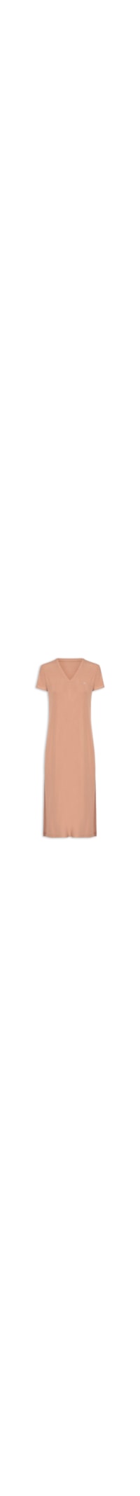 Camisola Midi Visco Canelada - Marrom