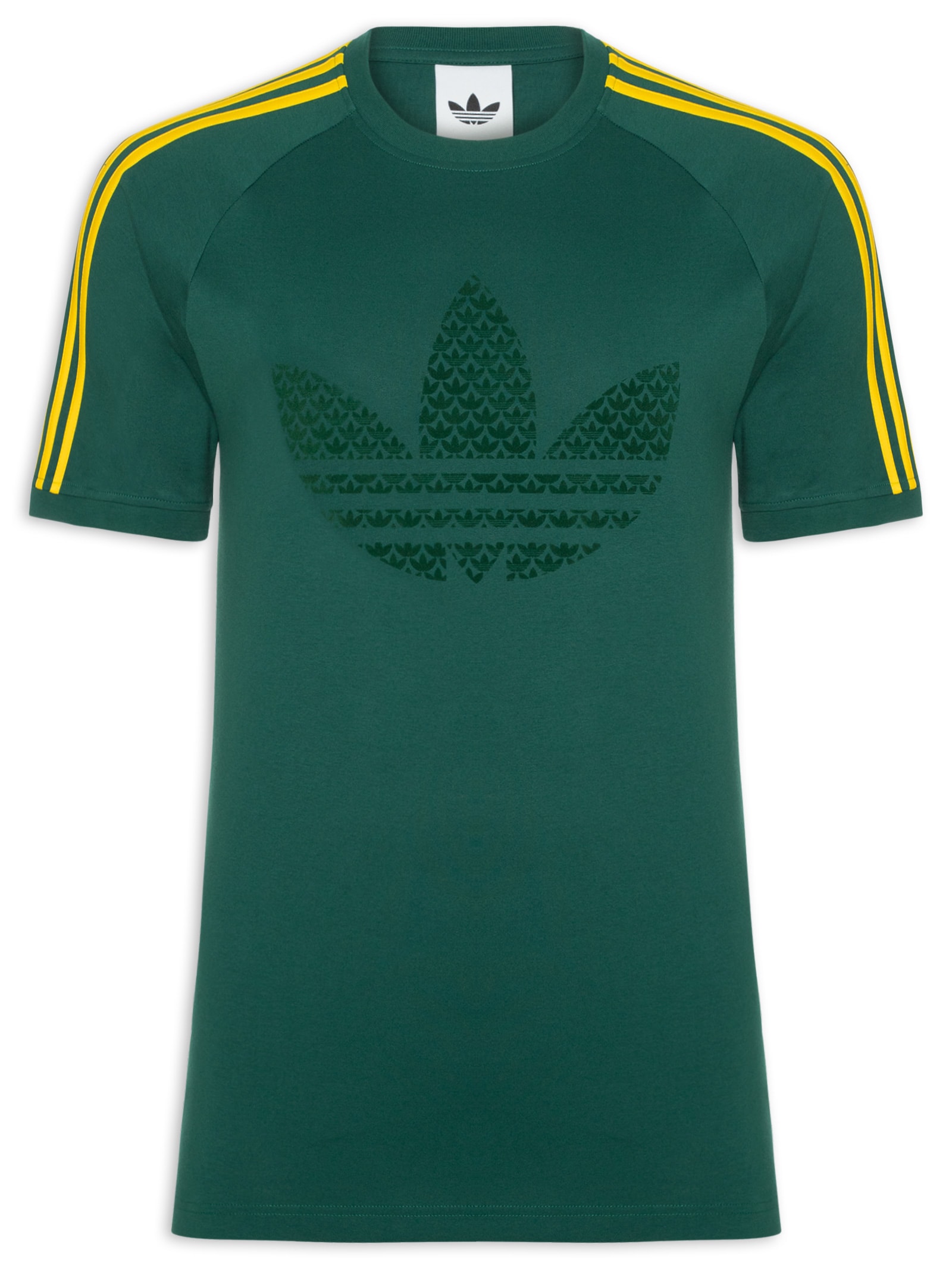 Camsieta Masculina Monogram 3S Verde Adidas Originals