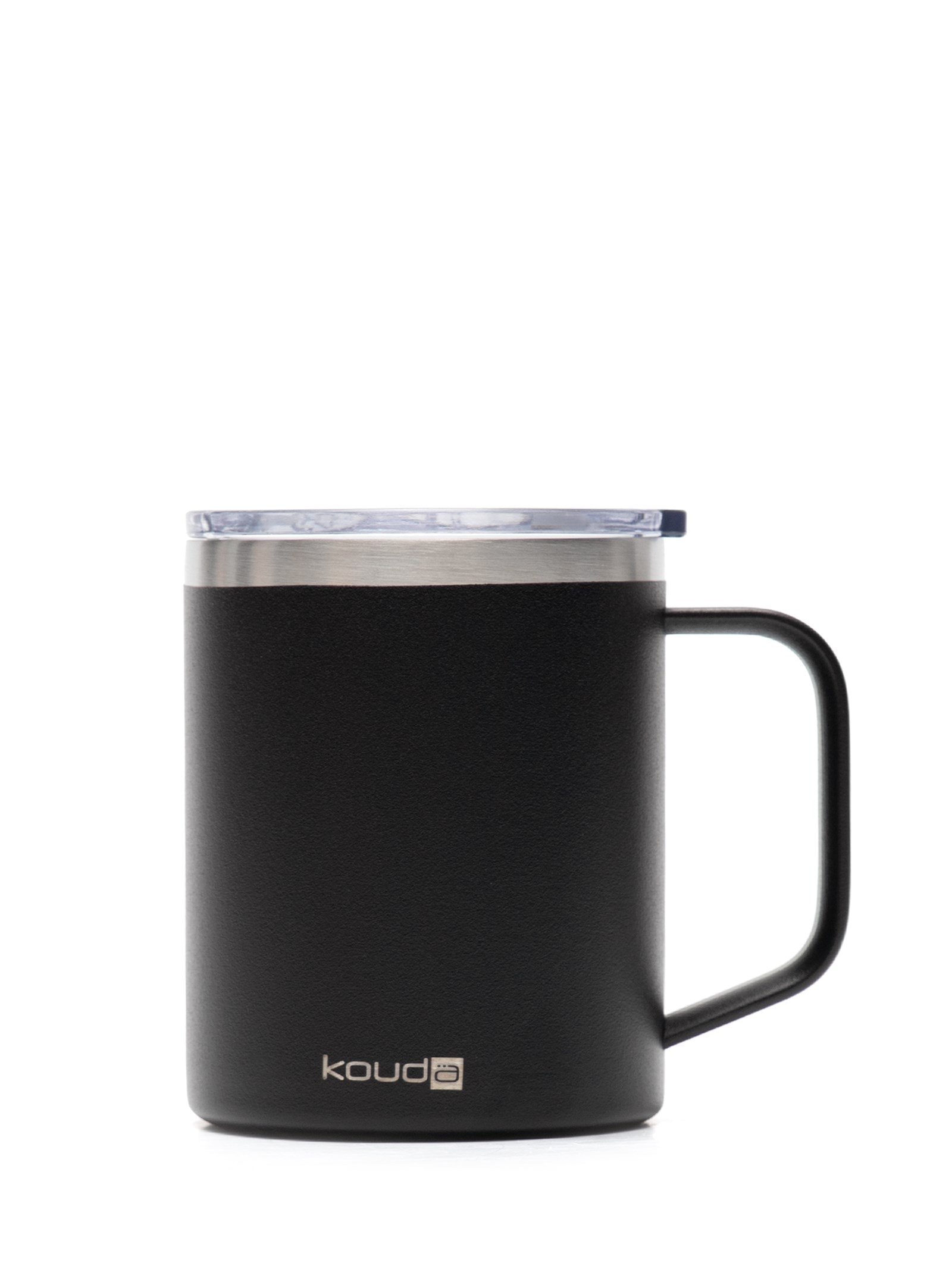 Caneca Térmica Helga Em Aço Inox 370 ml Preta Kouda