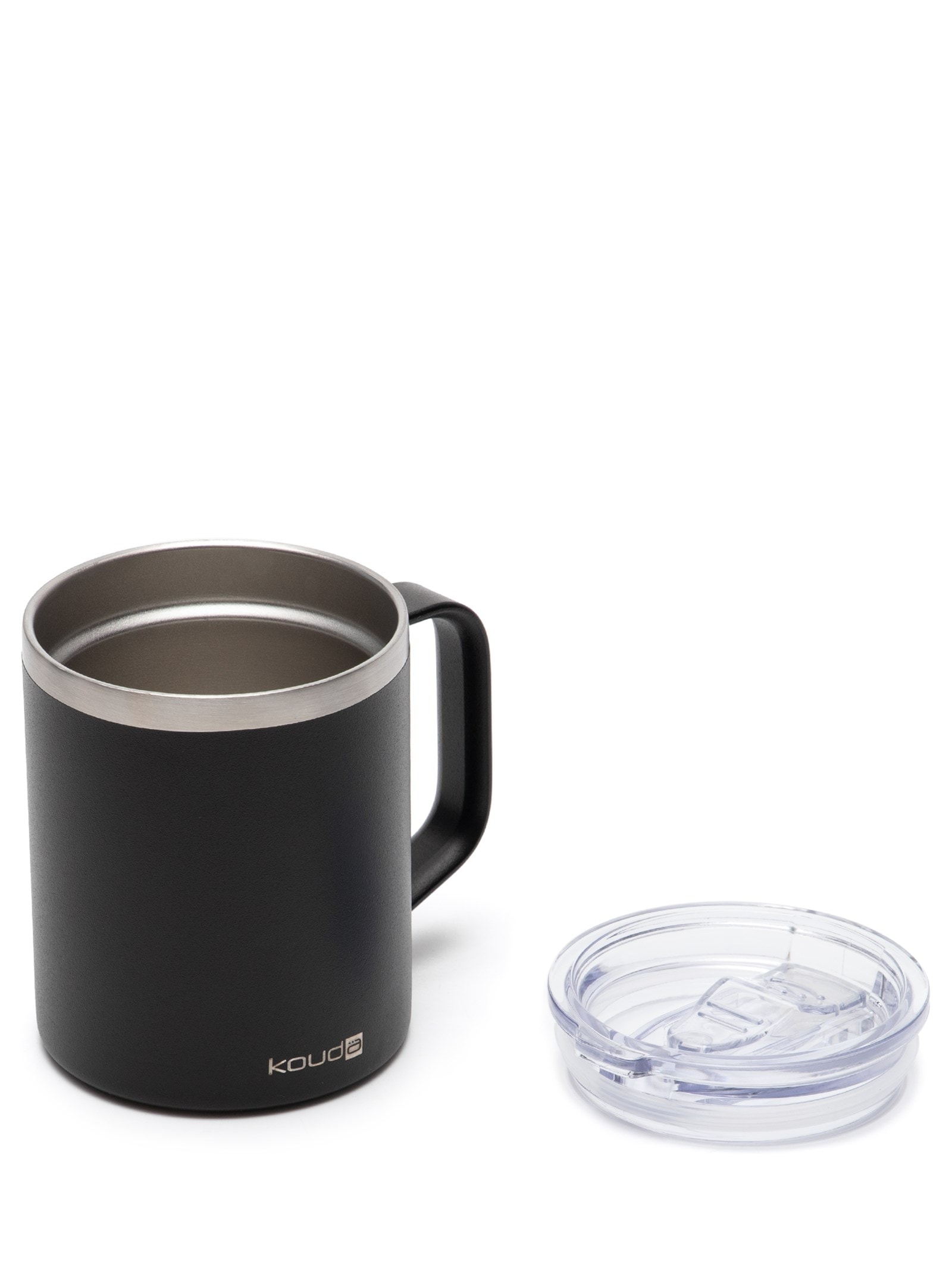 Caneca Térmica Helga Em Aço Inox 370 ml Preta Kouda