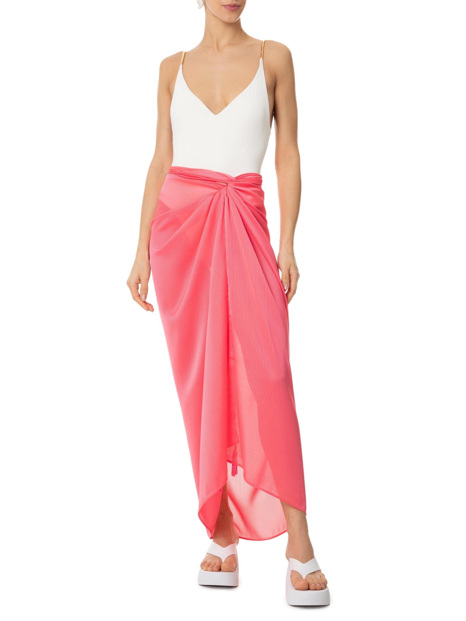 Canga Com Tassel Nas Pontas Rosa Mktbeach