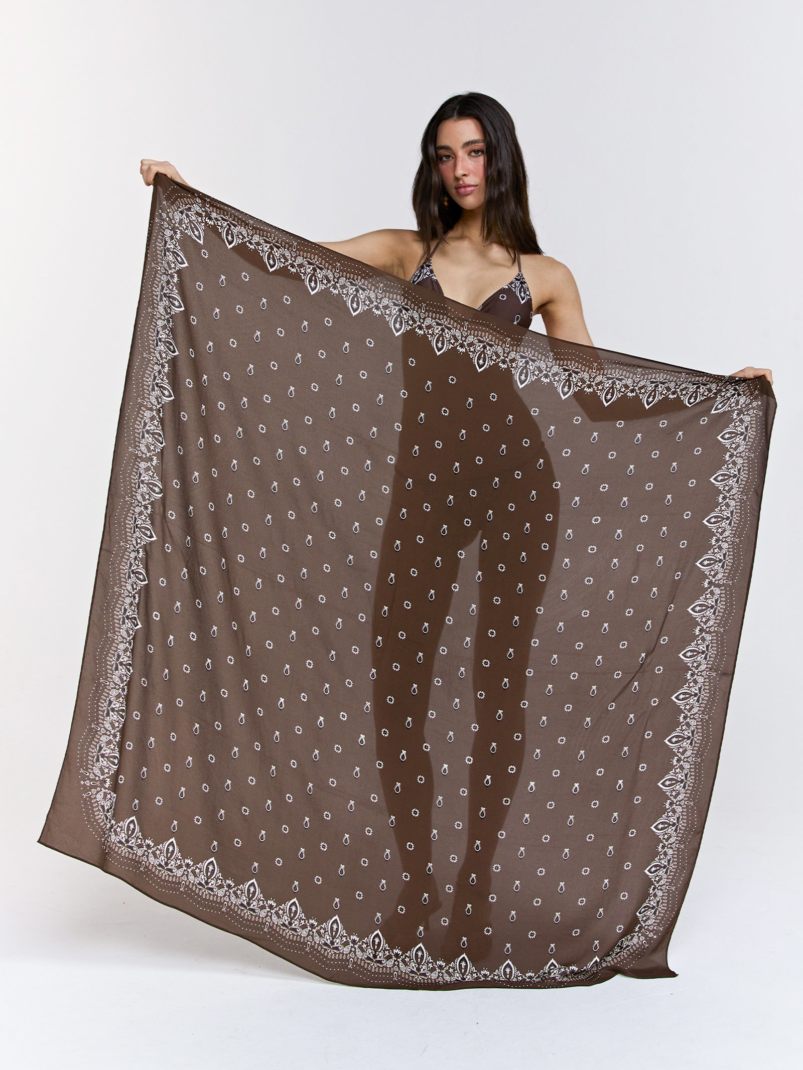 Canga Estampada – Marrom Triya