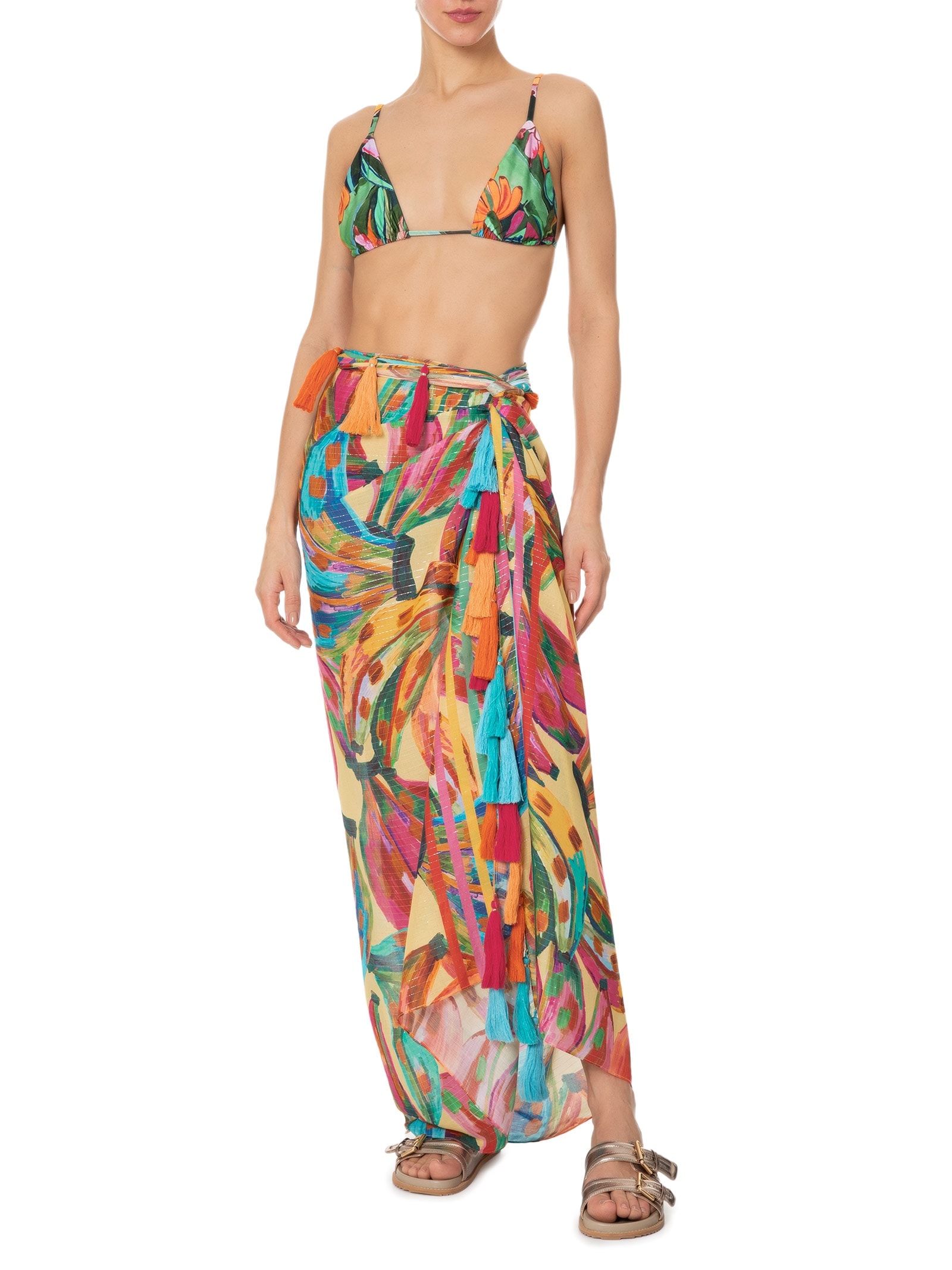 Canga Feminina Cor De Banana Amarelo Farm Praia