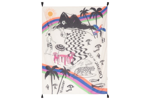 Canga Feminina Dia De Praia - Preto