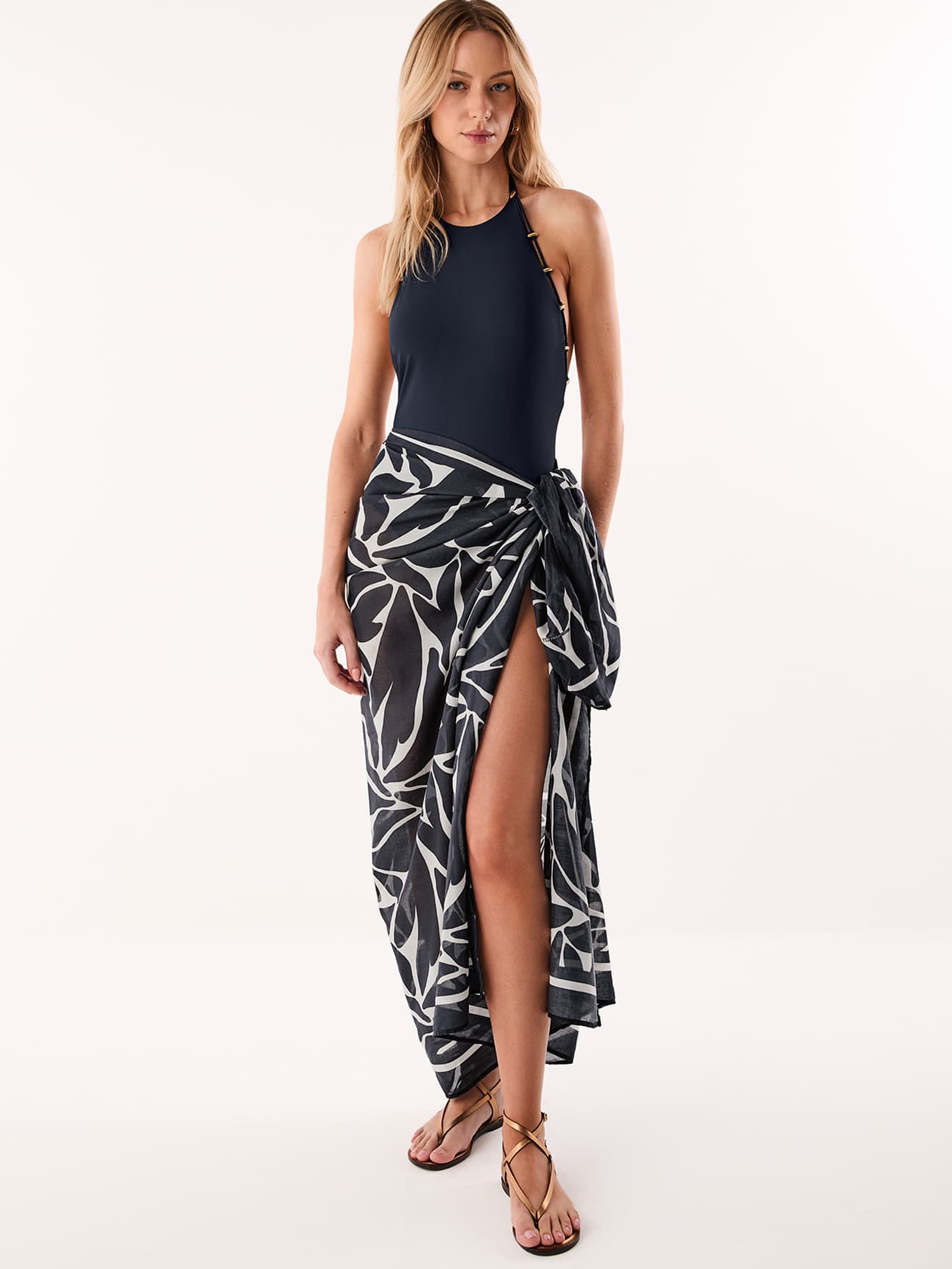 Canga Feminina Estampada Azul Vix