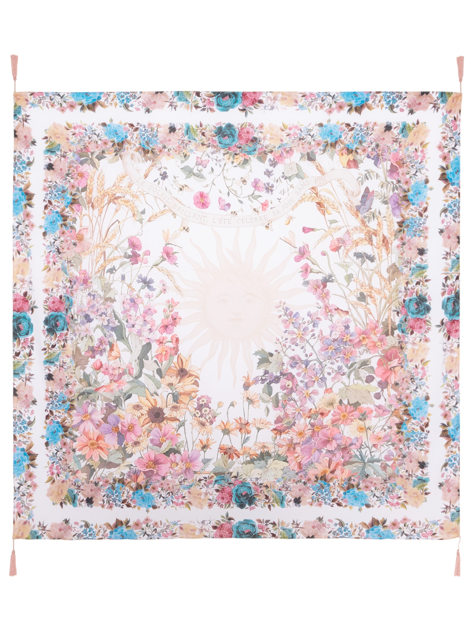 Canga Feminina Floral Branco Mktbeach