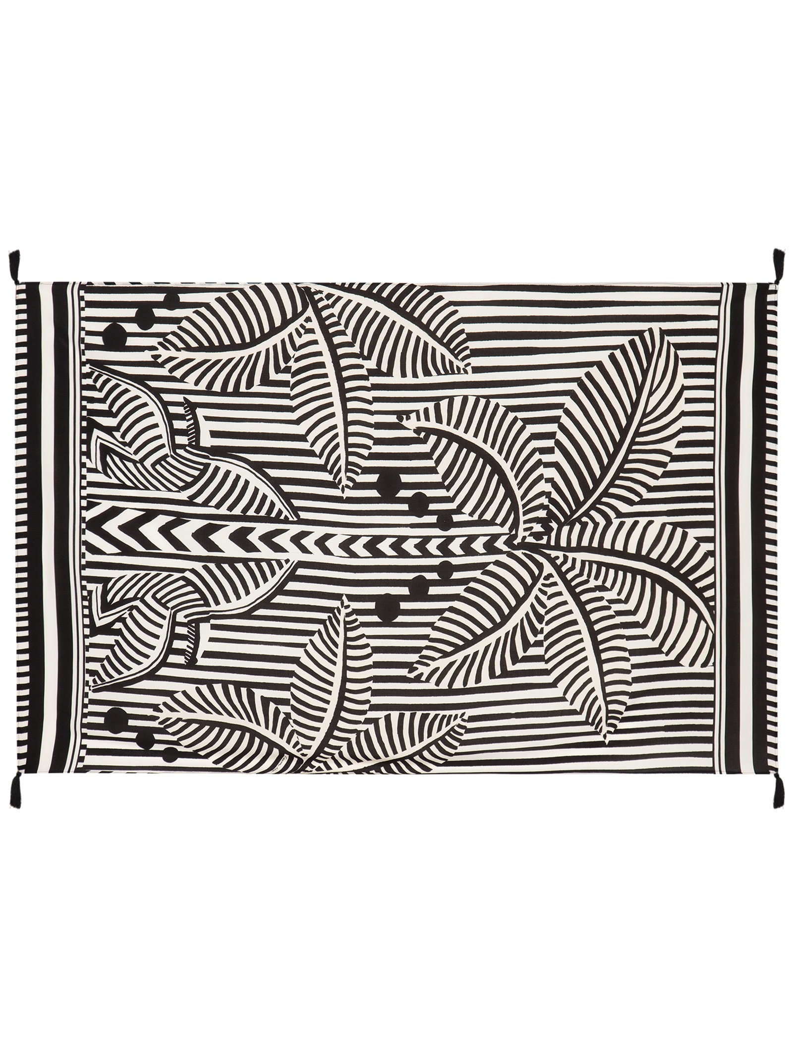 Canga Feminina Listra Tropical Achadinhos Preto Farm Praia