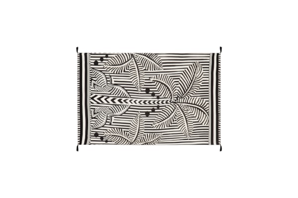 Canga Feminina Listra Tropical Achadinhos - Preto