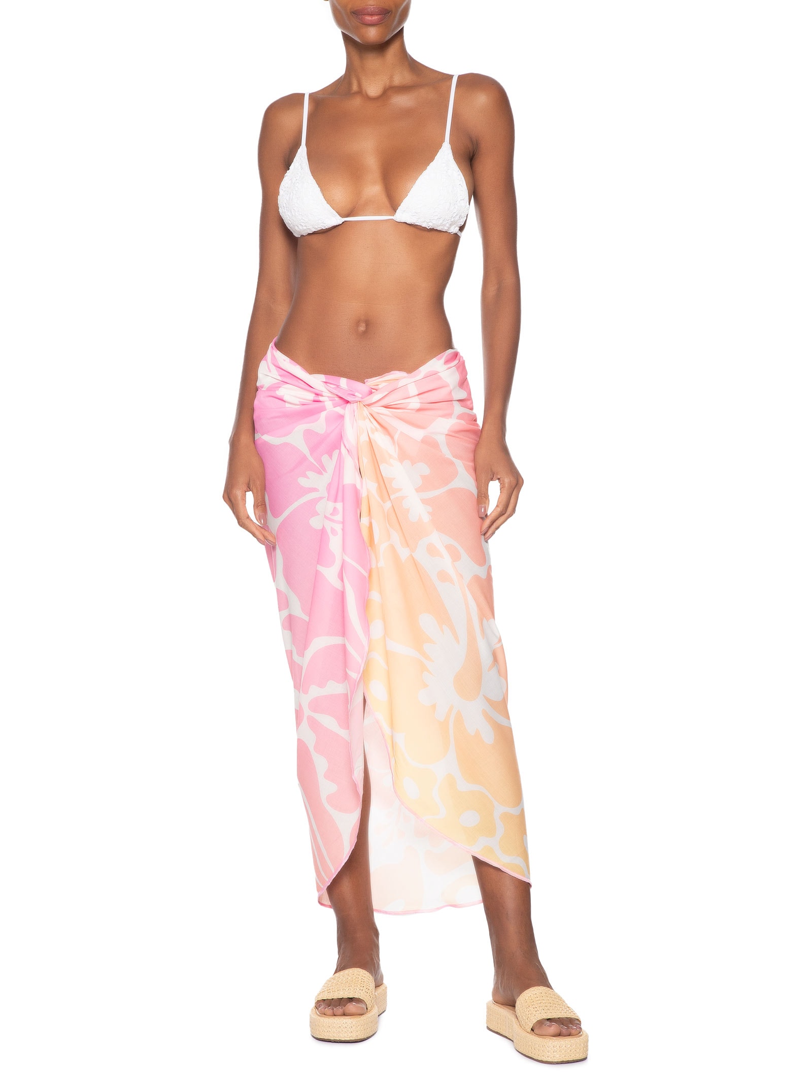 Canga Feminina Praia Sunset Yoga Off Rosa Farm Etc