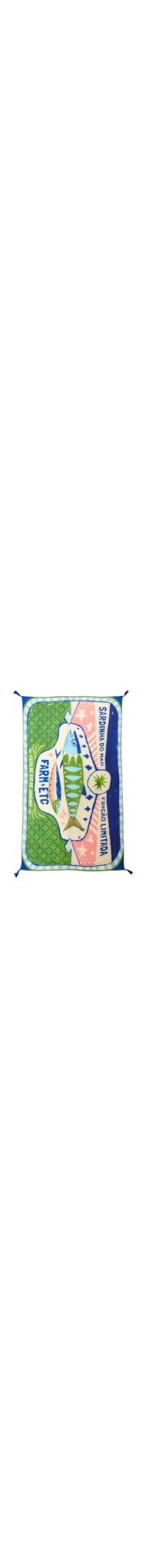 Canga Feminina Rótulo de Sardinhas - Azul