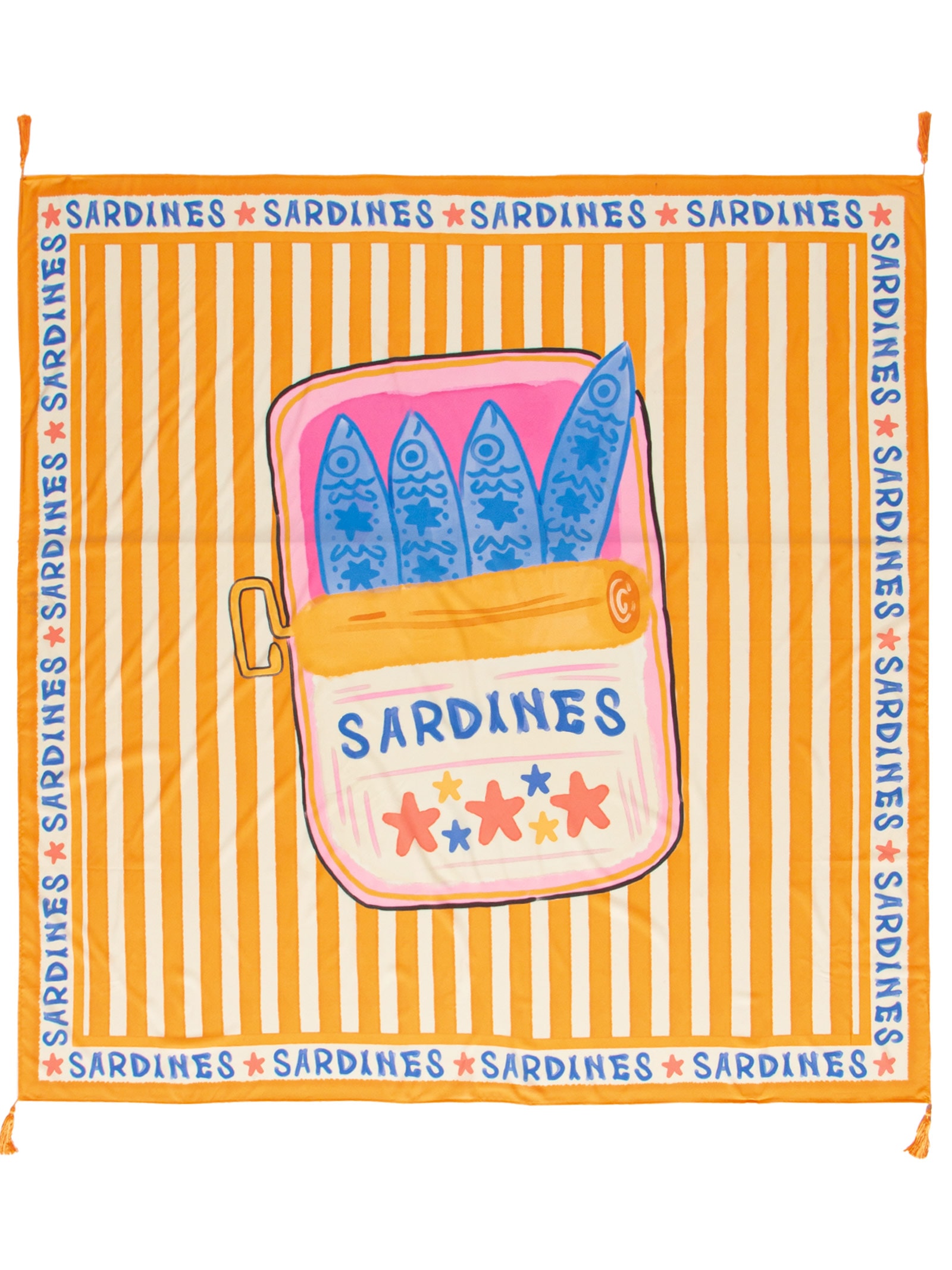 Canga Feminina Sardines Laranja Mktbeach