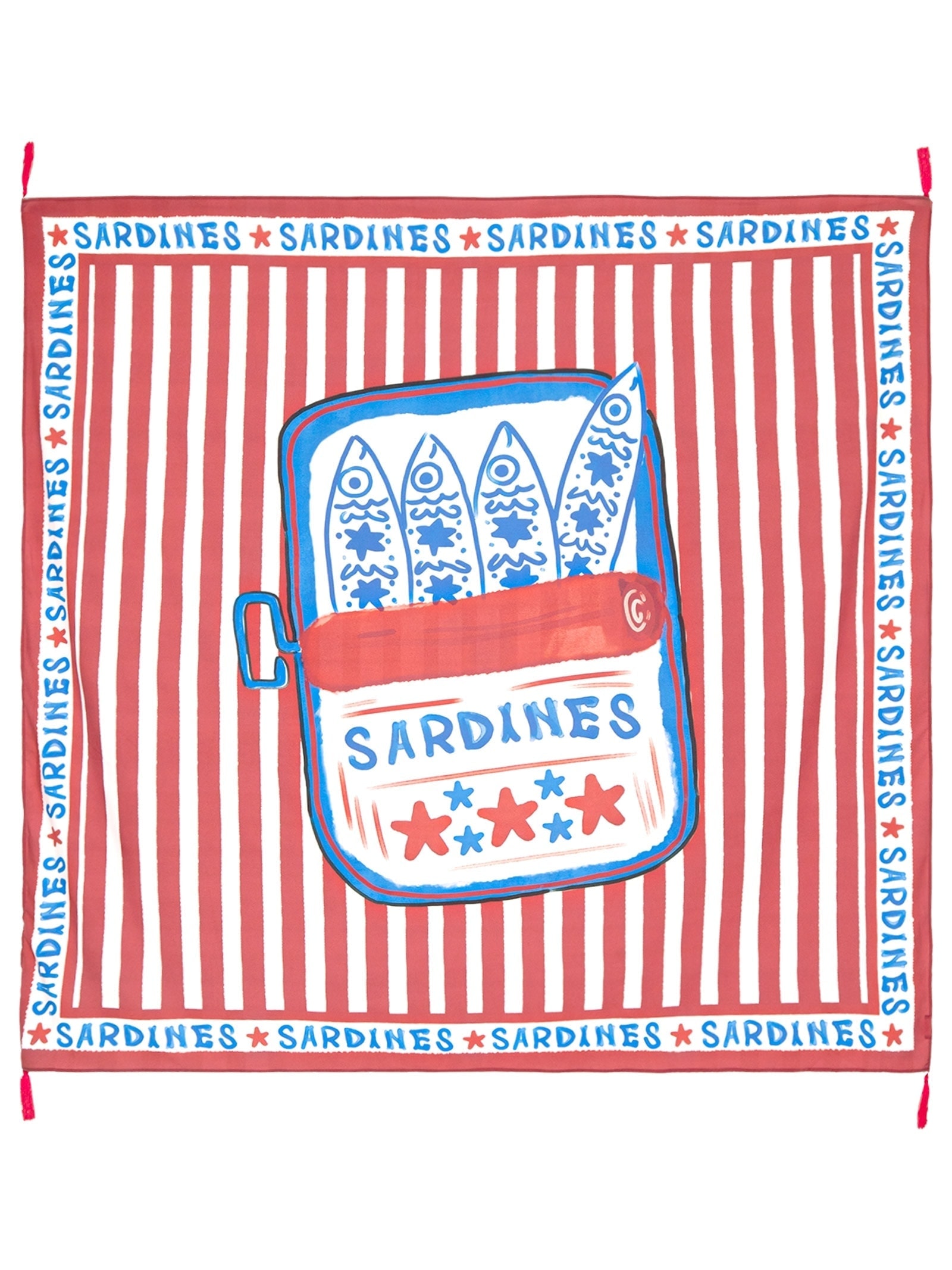 Canga Feminina Sardines Vermelho Mktbeach