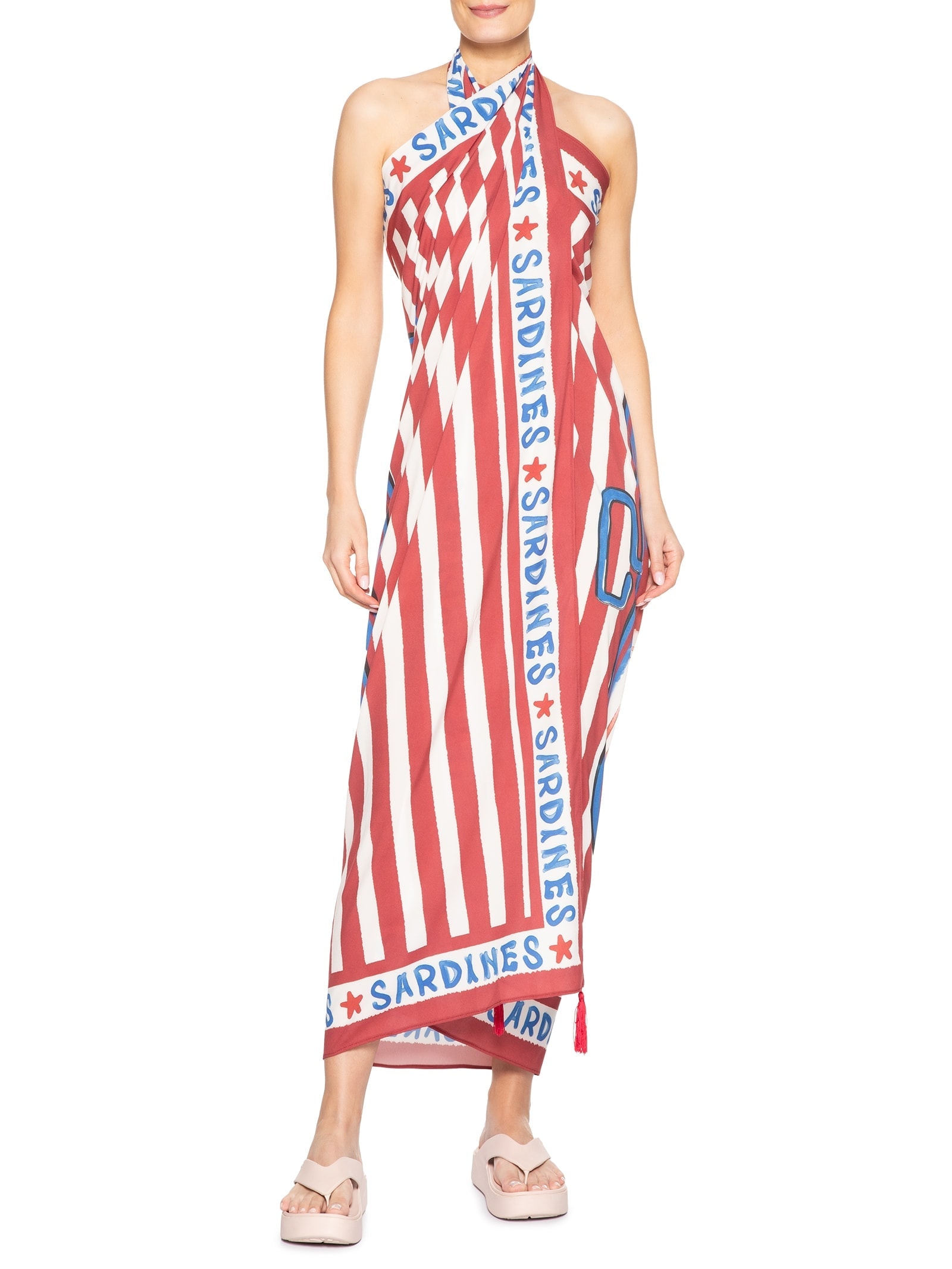 Canga Feminina Sardines Vermelho Mktbeach