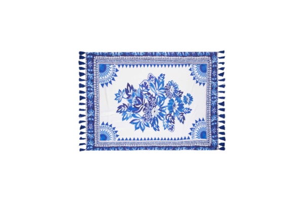 Canga Floral Beleza - Azul