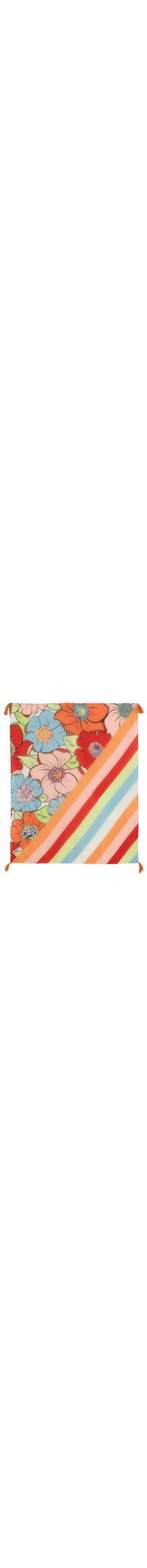 Canga Floral Carolina Listra Rainbow - Laranja