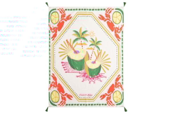 Canga Lenço Comida de Praia - Off White