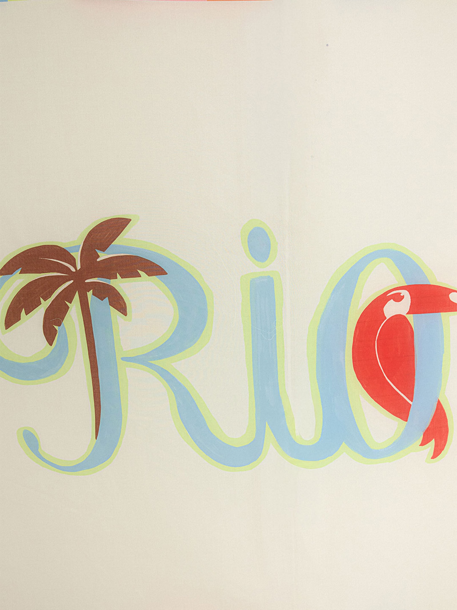 Canga Rio Tipográfico Silk Branco Farm Etc