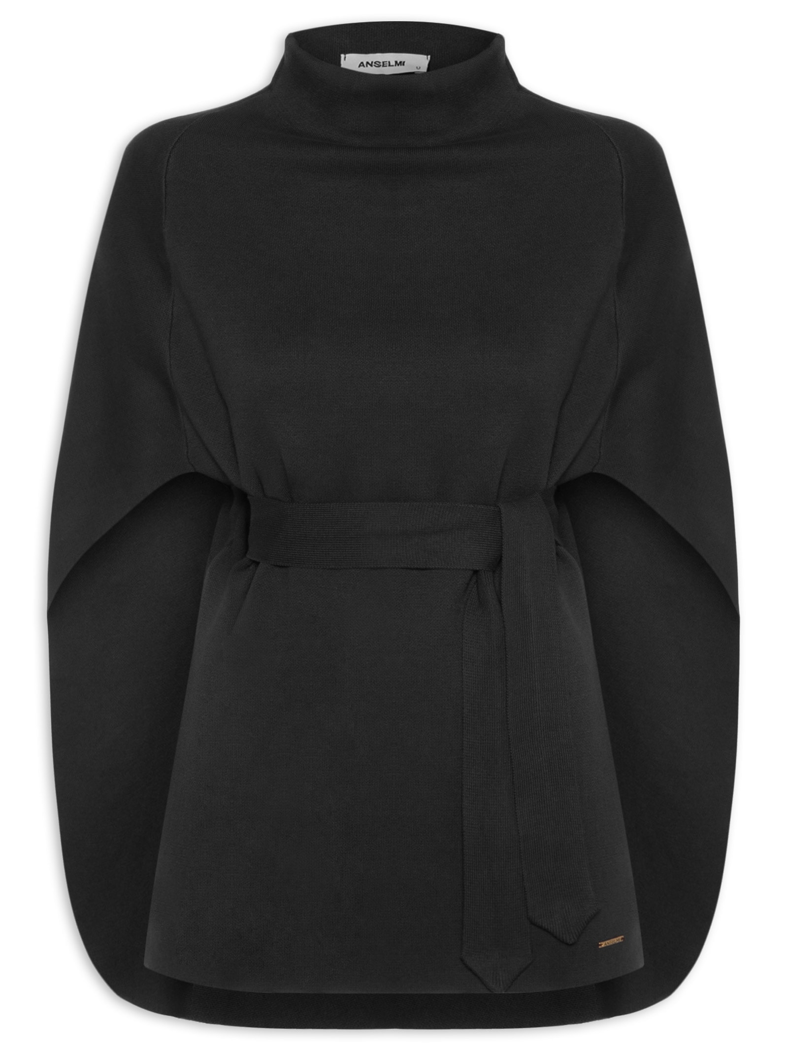 Capa Feminina Mininal Com Cinto Preto Anselmi